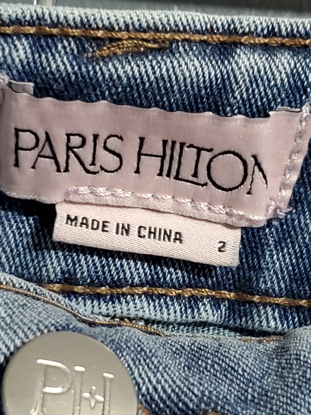 Paris Hilton Bootcut Jeans with Navy Star Patches Women's Size 2 - Picture 7 of 8